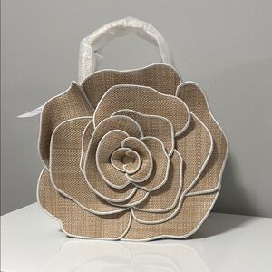 Kate Spade Tan and White Decorative Basket